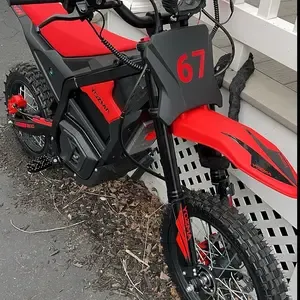 Electric dirt bike on trail