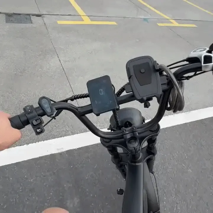 Rider on the all-terrain electric bike