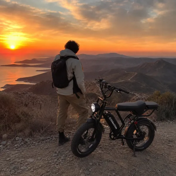 Charging and rolling out the e-bike